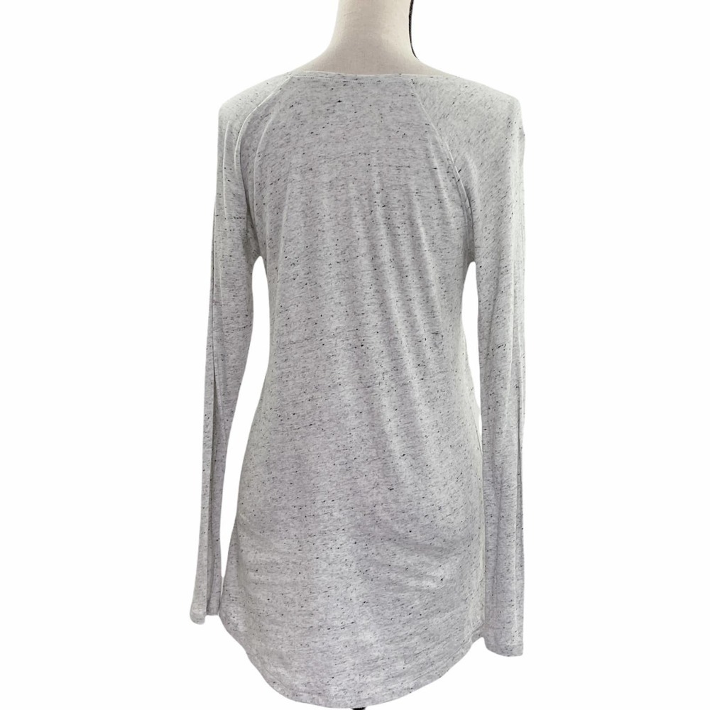 JUSTICE Girl's Gray Inspirational Graphic Long Sleeve High Low T-Shirt - Picture 5 of 12